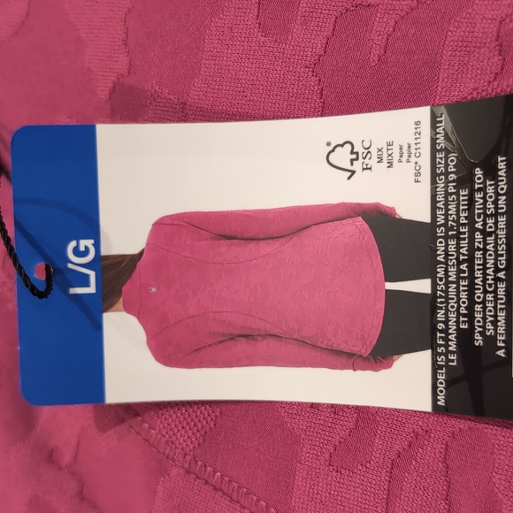 L :Spyder Active wear 1/4 Zip Top - Picture 11 of 11